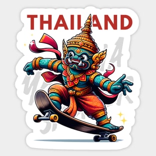 Thailand Yaksha Skater Sticker